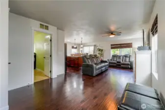 Front entry looking into the main floor living space