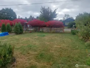 Partially  Fenced yard