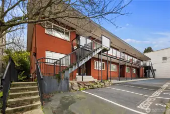 Assigned parking directly in front