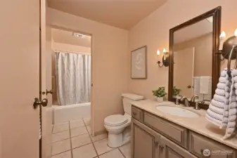 The guest bath or powder room.