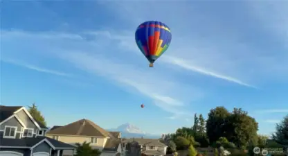 Hot air balloons frequent the skyline!