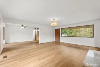 View into the larger dining space