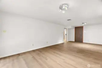 Other view of extra space in lower floor