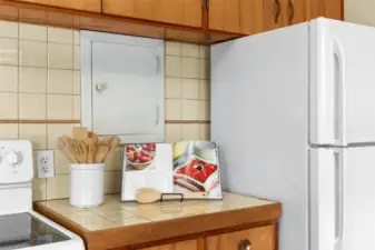 Custom spice cupboard has been added