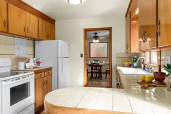 Rare original cabinets are in pristine condition