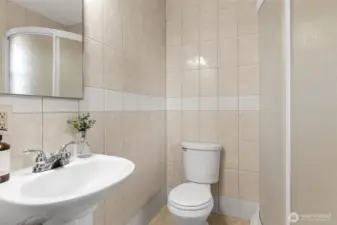 Second bathroom with shower is off the office/den area