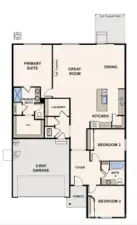 Disclaimer – Main Floor – Marketing rendering of floor plan, illustrative purposes only – may vary per location.