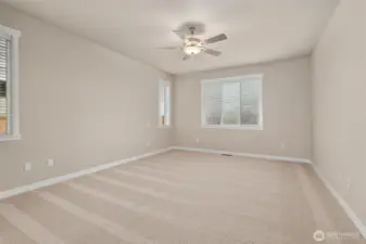 Primary bedroom, ceiling fan standard