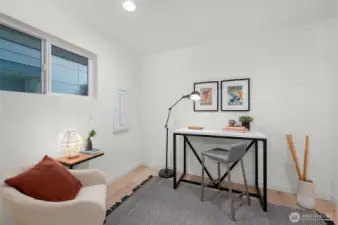Create your dream office, art studio, or reading nook in this flexible, light-filled space. Work from home just got an upgrade.