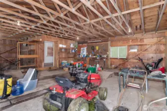 Detached garage/barn interior