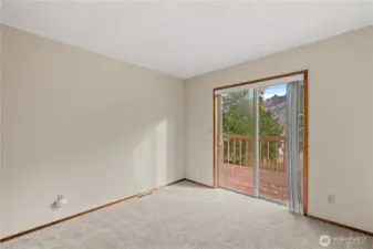 Primary bedroom with deck