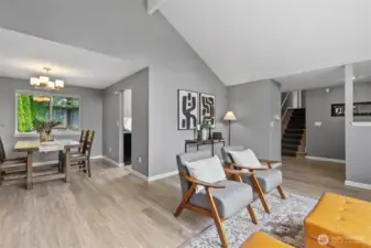 Vaulted ceilings and modern touches make this property really stand out.