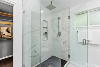 Spa-like Primary shower.