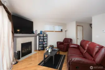 Gas fireplace has been recently serviced