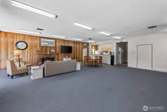 The clubhouse has a kitchen to serve out of for gatherings small or large.