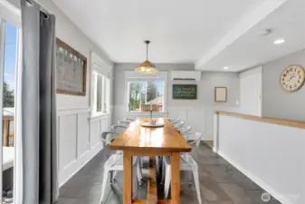 Large dining room for gatherings