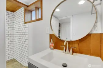 Lower level remodeled bathroom