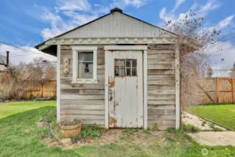 Backyard storage shed