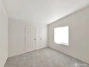 Dual closets for your storage needs in the secondary bedroom