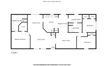 Floor plan provided for reference to help visualize the layout and flow of the home.