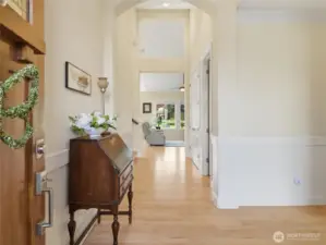 ENTRY HALLWAY - With Family Room & Golf Course Views beyond....!!!!