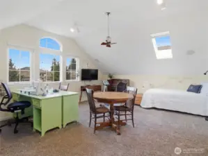 BONUS ROOM (Upstairs...) - LARGE AND SUNNY. Skylights & Vaulted Ceilings!!!