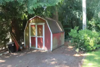 A shed for the yard equipment