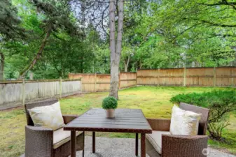 Walk out patio space