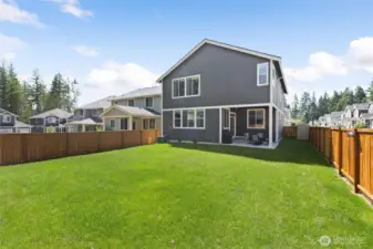 Large fenced in backyard