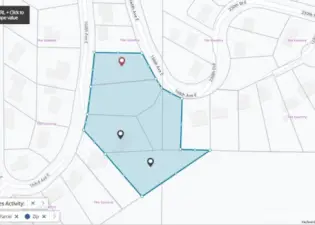 Excludes 2 lots to south with home on it
