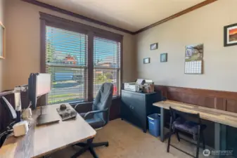 Office off entry in front of home on main level