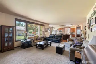 Large windows to enjoy the backyard from the main room