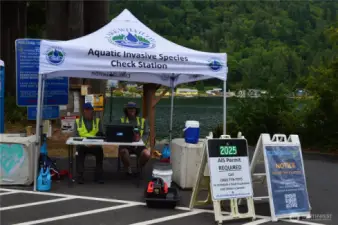 Here is a check station at the boat launch.