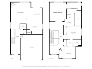 Floor plan layout for easy reference.