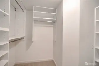 Primary walk-in closet.