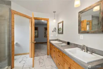 Primary bathroom sinks