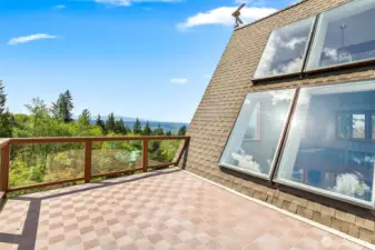 Private deck off of the primary bedroom