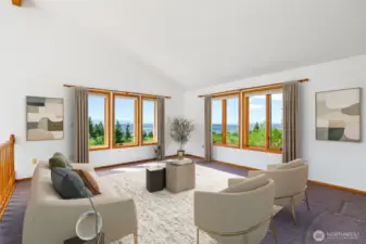 Upper level loft with more views! (Virtually staged)