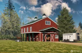 Rendering of what this building could look like if finished out.