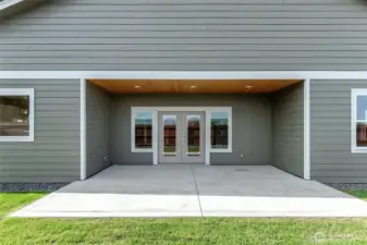 Large rear patio