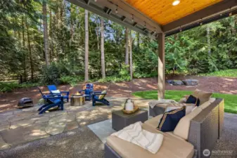 Enjoy the outdoors on your covered patio.  There is an outside propane connection for your grill.