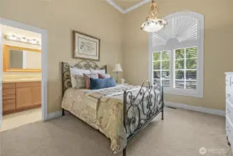 vaulted ceiling second primary bedroom