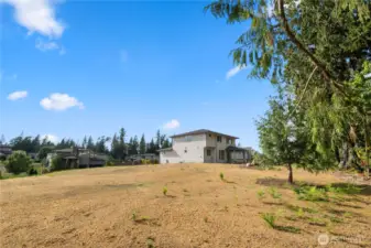 spacious backyard