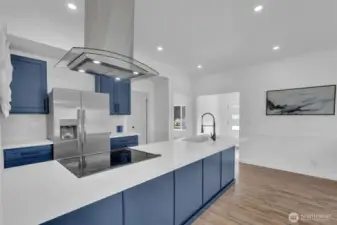 Plenty of seating available at the kitchen island