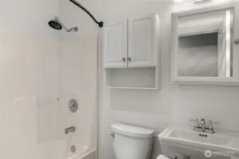 Hallway guest bathroom