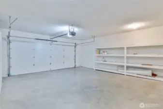 two car garage with auto openers
