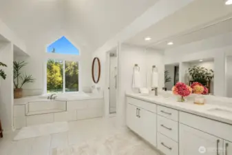Enjoy a relaxing atmosphere in the master bedroom ensuite.