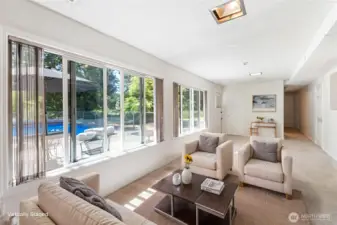 Family Room Looking out to the Pool