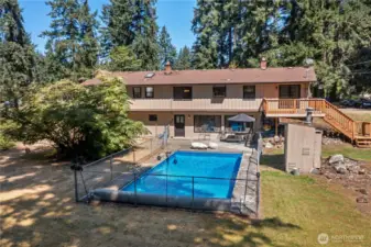 Back of Home, Patio and Pool