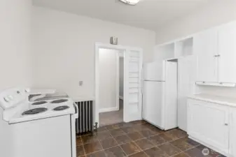 Upper-level kitchen.